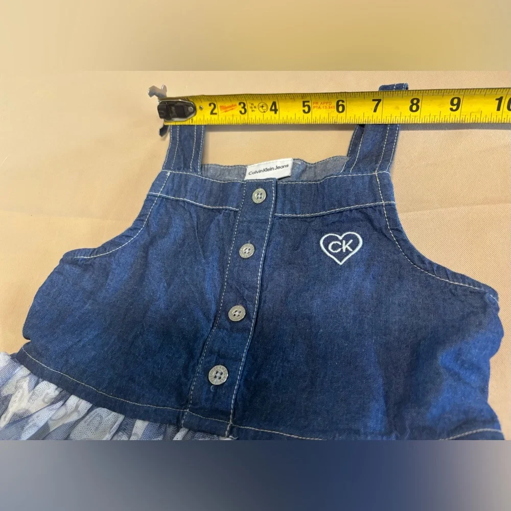 Calvin Klein Jeans Blue and White Heart Dress‎